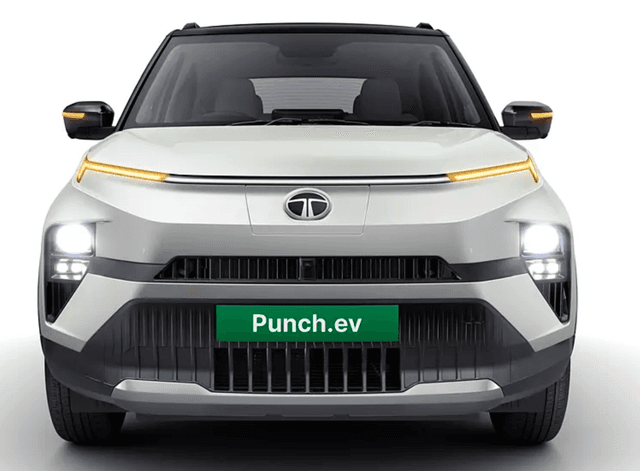 tata punch ev front lights 