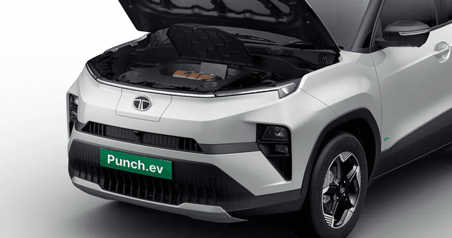 tata punch ev frunk open