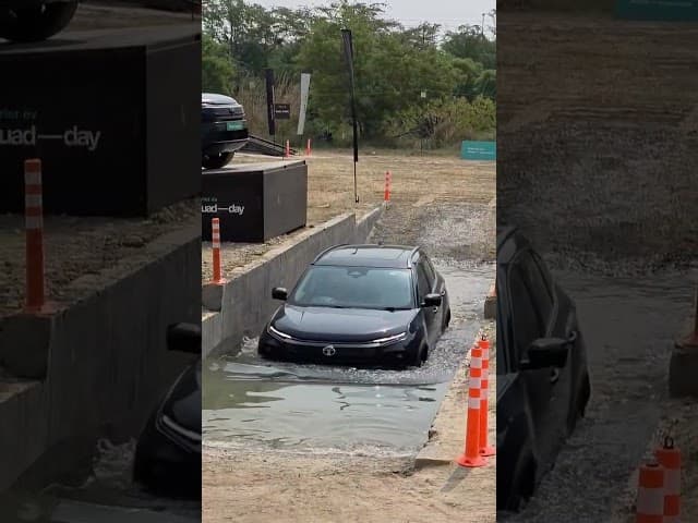 Harrier.ev powers straight through 600 mm of water. Making it monsoon‑proof. #EVFY #HarrierEV