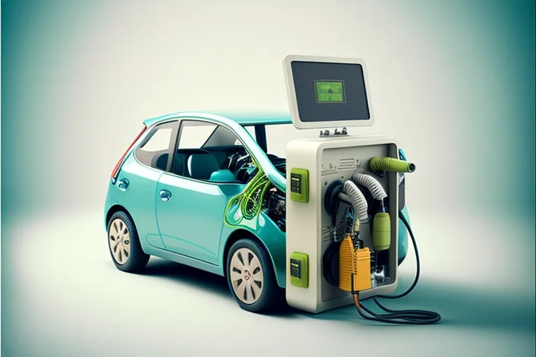 car charging animated