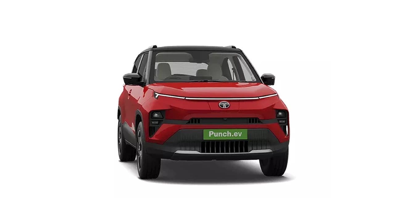 Tata Punch Ev Adventure in red colour